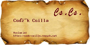 Csák Csilla névjegykártya